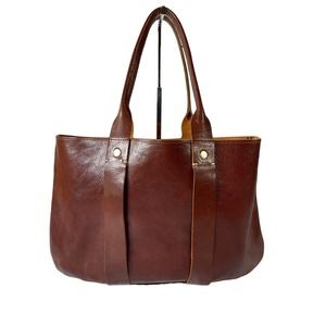 Clare V La Tropezienne Leather Miel Brown Tote Bag
